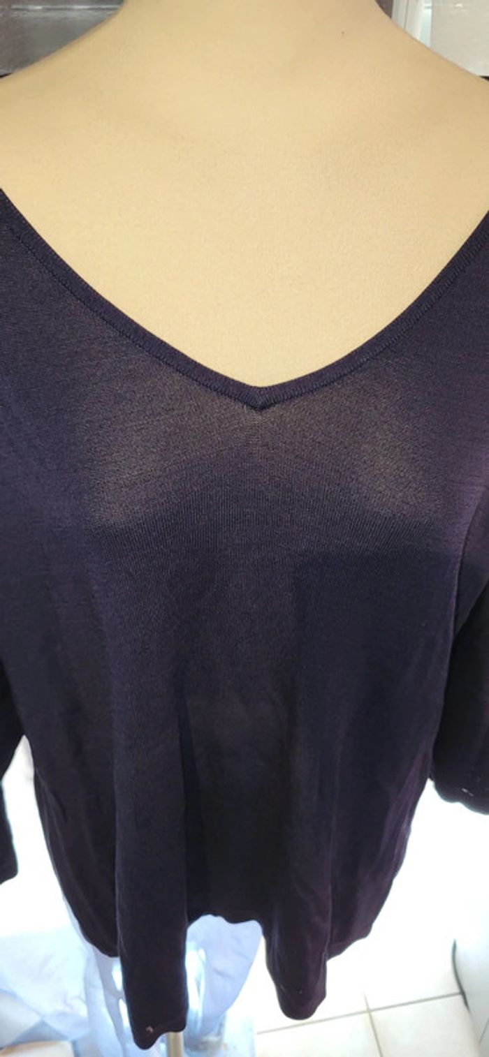 Élégant pull violet fluide - parfait mi-saison 50 - photo numéro 5