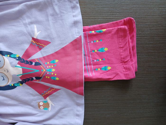 ensemble pyjamas en coton 3 pieces fille indienne 3 ans - photo numéro 2