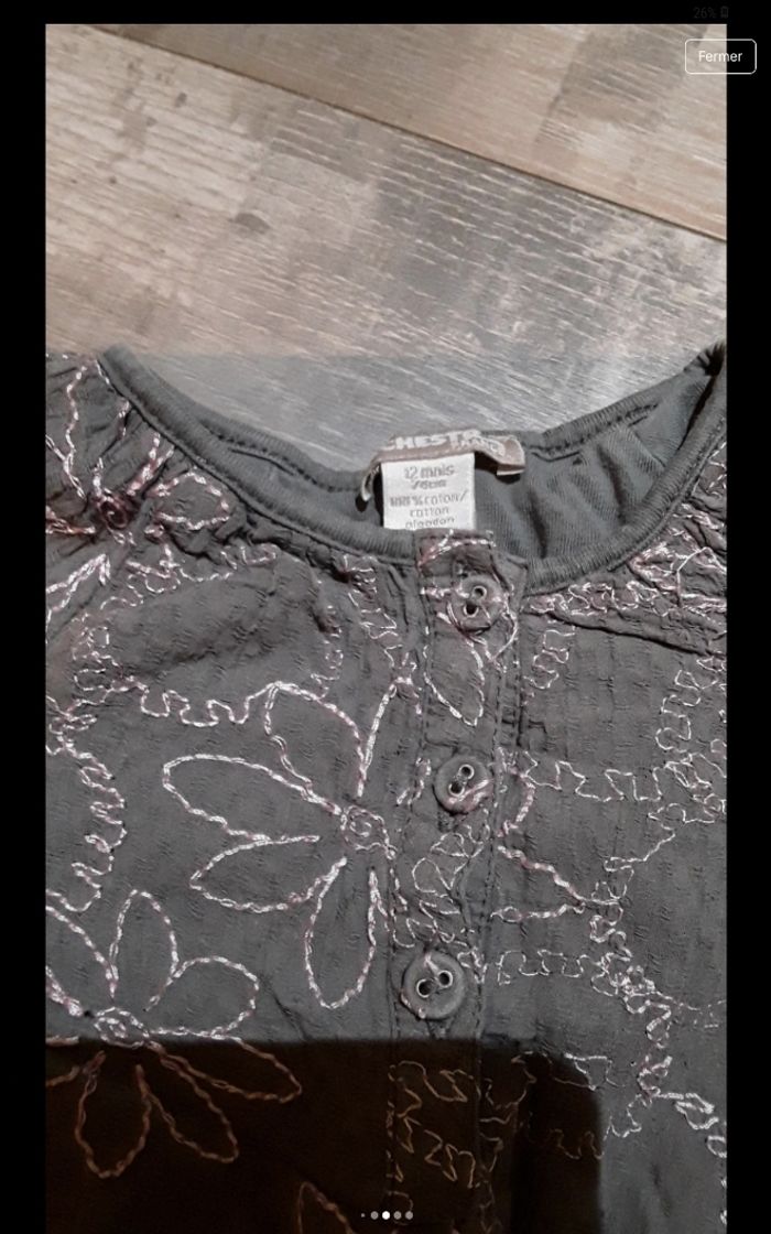 Haut manche longue avec  bouton sur le devant - photo numéro 4