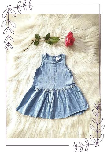 Robe été sans manches en coton bébé fille 18 mois
