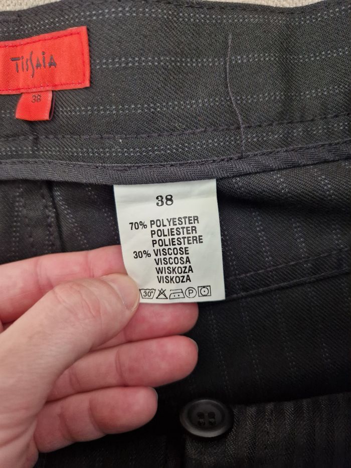 Pantalon homme noir à rayures pointillées Tissaia - photo numéro 7