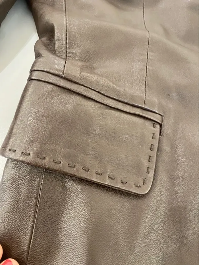 Veste en cuir véritable - photo numéro 4