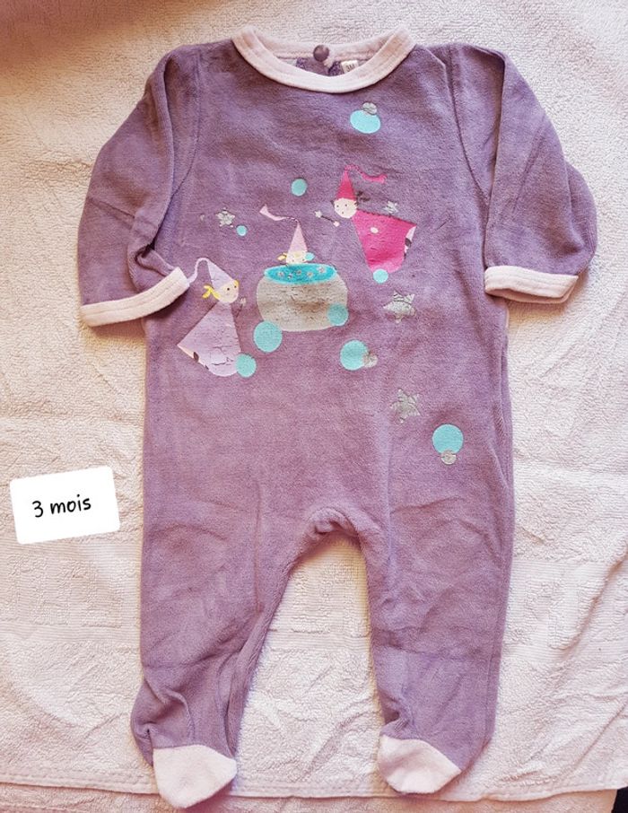 Pyjama velour 3 mois
