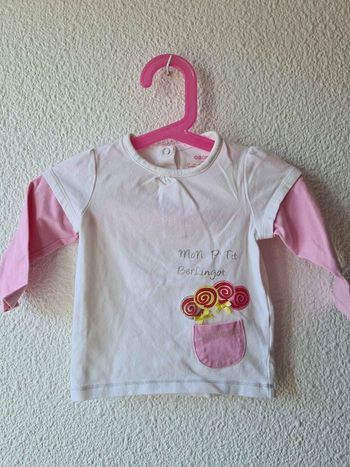 tee-shirt blanc et rose Orchestra