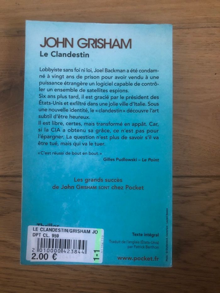 Le clandestin - John Grisham - photo numéro 2