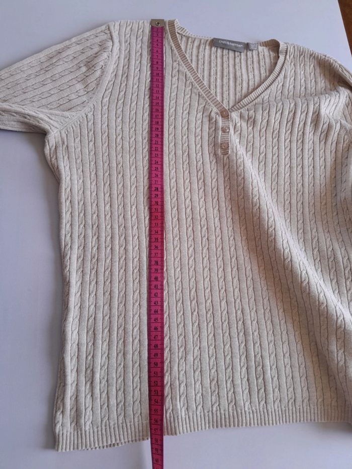 Pull coton torsadé manche 3/4 Croft & Barrow - photo numéro 9