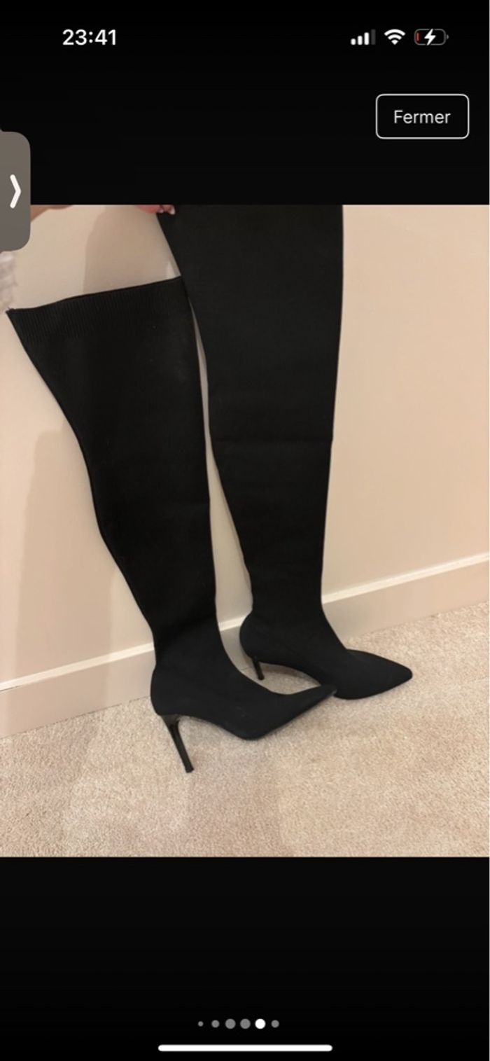 Bottes cuissardes talon aiguilles - photo numéro 4