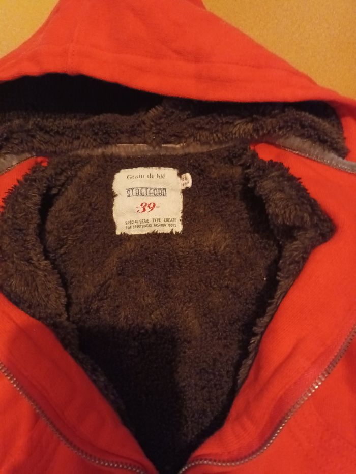 Veste rouge grain de blé 6 mois - photo numéro 2