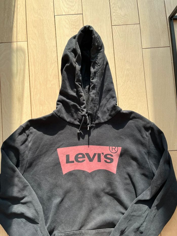 Sweat à capuche Hoodie pull levis noir - photo numéro 8