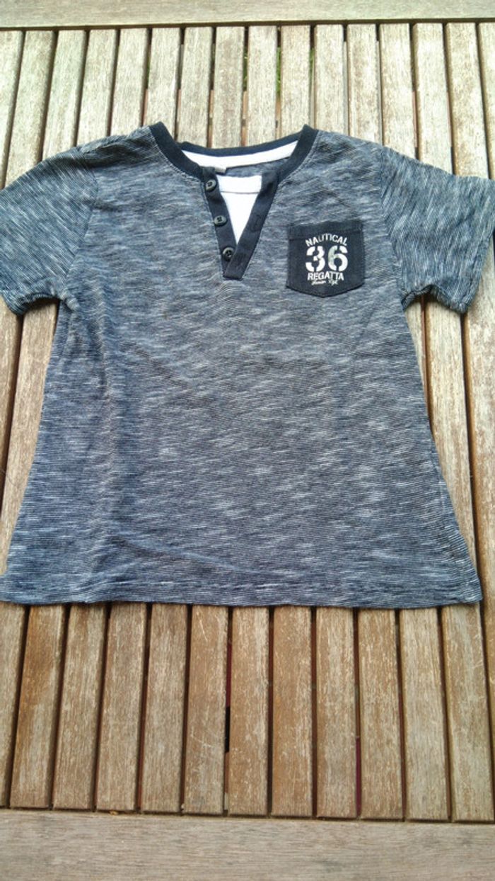 Tshirt marin manches courtes - photo numéro 2
