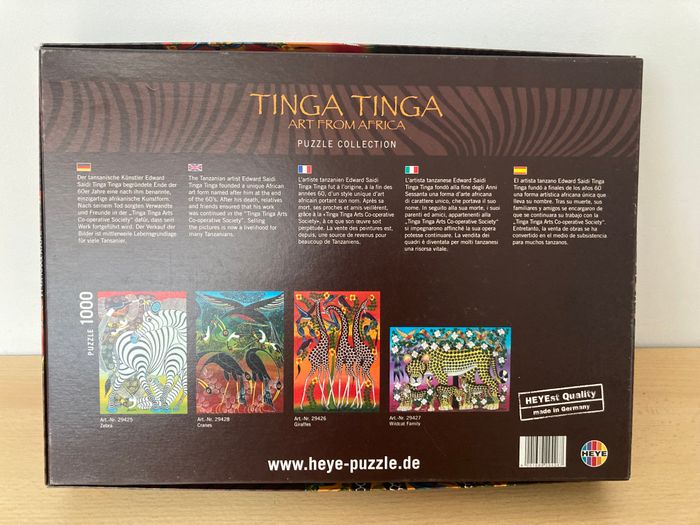 puzzle tinga tinga 1000 pièces art from Africa - photo numéro 9