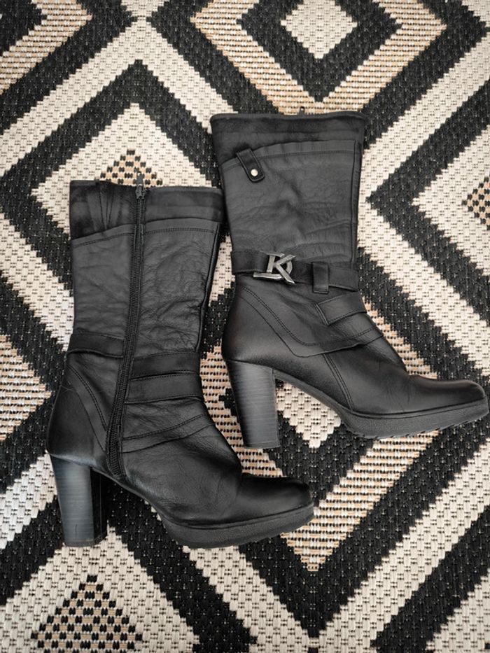 Botte en cuir dorking taille 36 noir - photo numéro 2