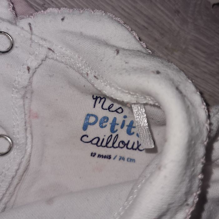 Lot de 2 bodys 12 mois mes petits cailloux - photo numéro 4