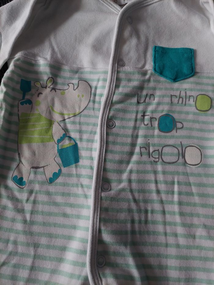 Lot pyjama coton 9 mois - photo numéro 2