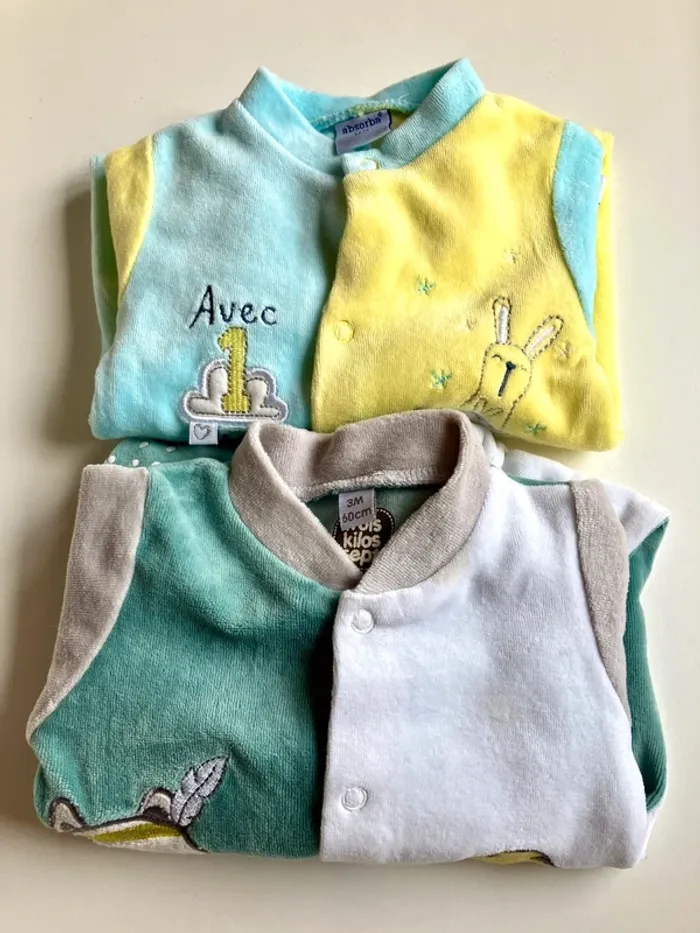 Lot de 2 grenouillères bébé