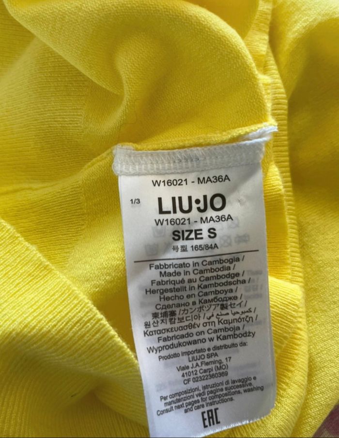 Pull jaune Liu Jo taille S comme neuf - photo numéro 7