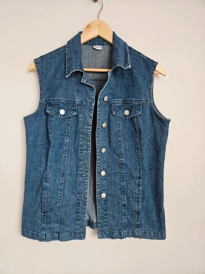 Veste en jean sans manches Damart T.40