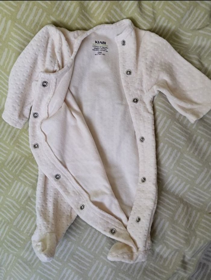 Pyjama Kiabi 0 mois, unisexe, beige, TBE - photo numéro 3