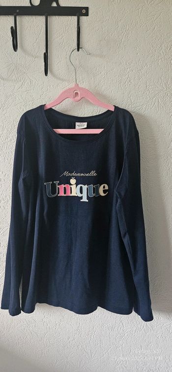 Tee-shirt ml "mademoiselle unique" 12A tao