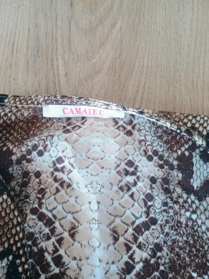 Haut imprimé python – Camaïeu – Taille M - photo numéro 4