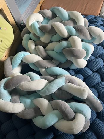 Lot de deux tresses de lit