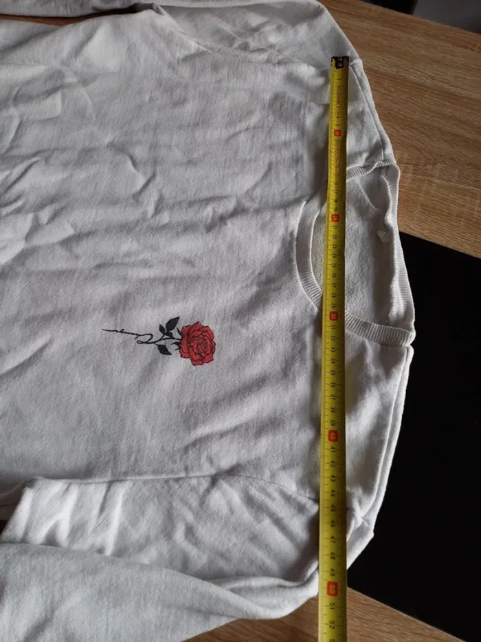 Pull blanc femme L - photo numéro 6
