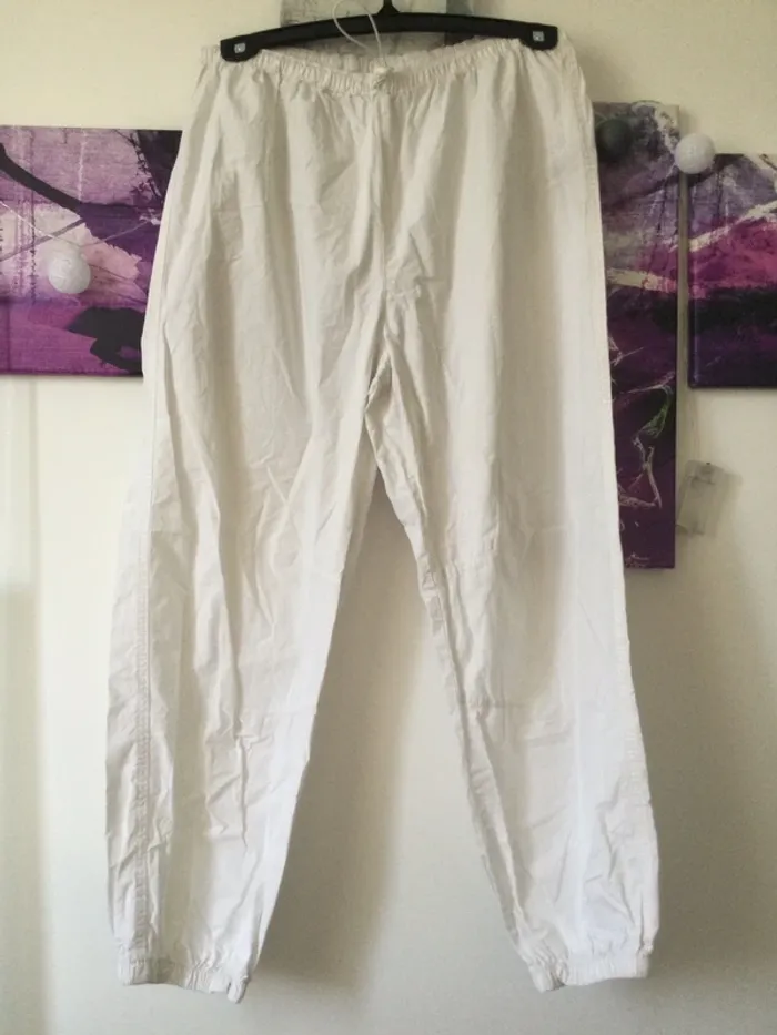 Pantalon parachute blanc T38 - photo numéro 3
