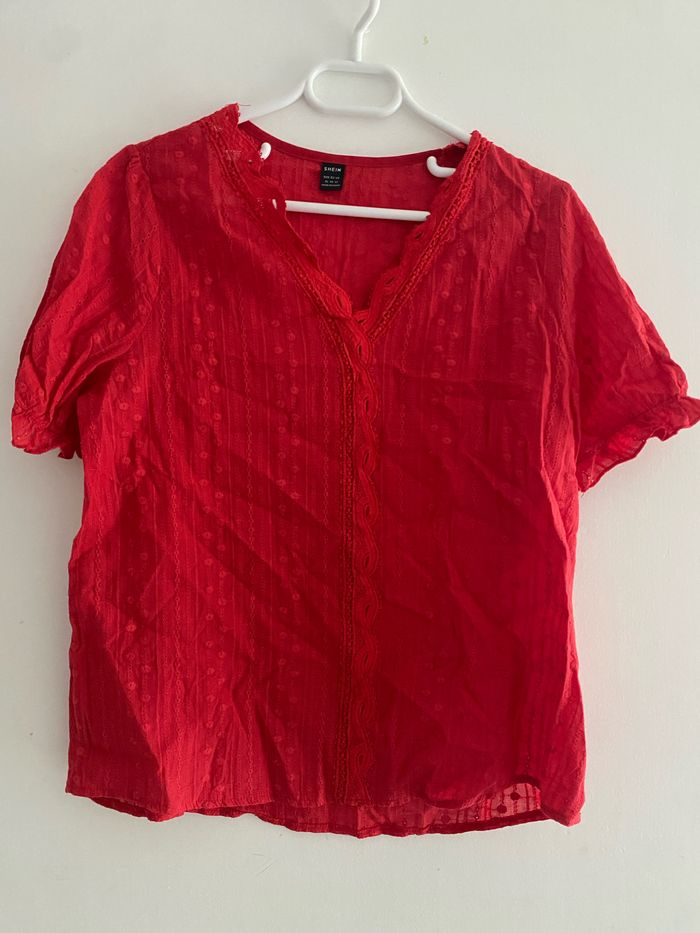 Tee shirth manche courte rouge