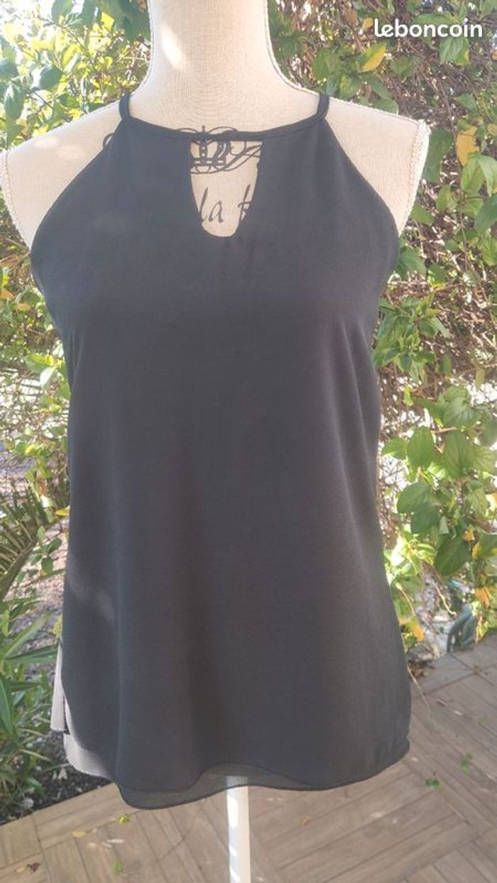 Haut en voile noir doublé taille 36