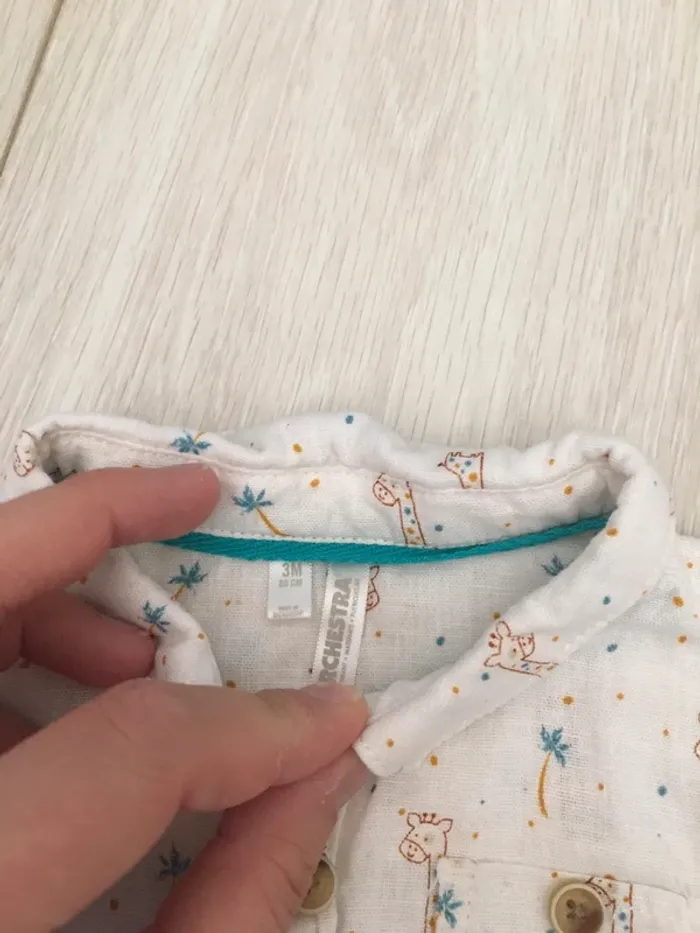 Ensemble short chemise manches courtes 3 mois orchestra - photo numéro 5