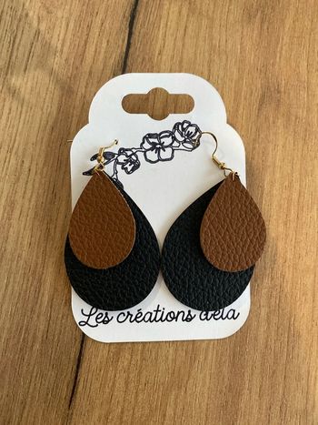 Boucles d’oreilles en simili cuir