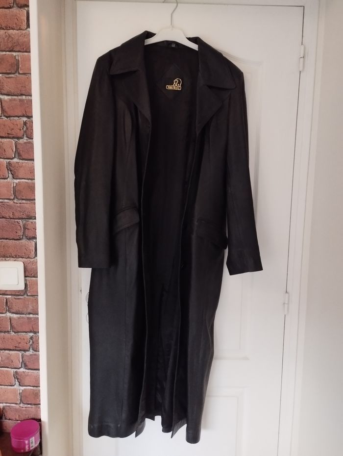 Manteau cuir long Pôle Nord