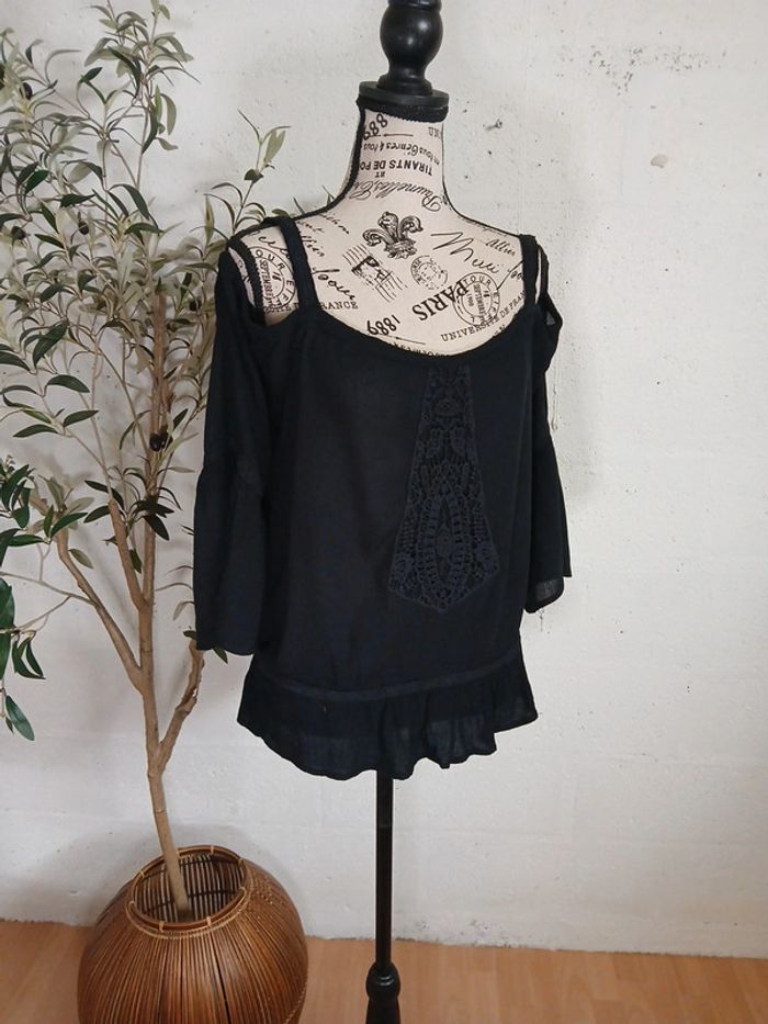 Blouse bohème épaules dénudées – Taille M Jennyfer- Très bon etat - photo numéro 4