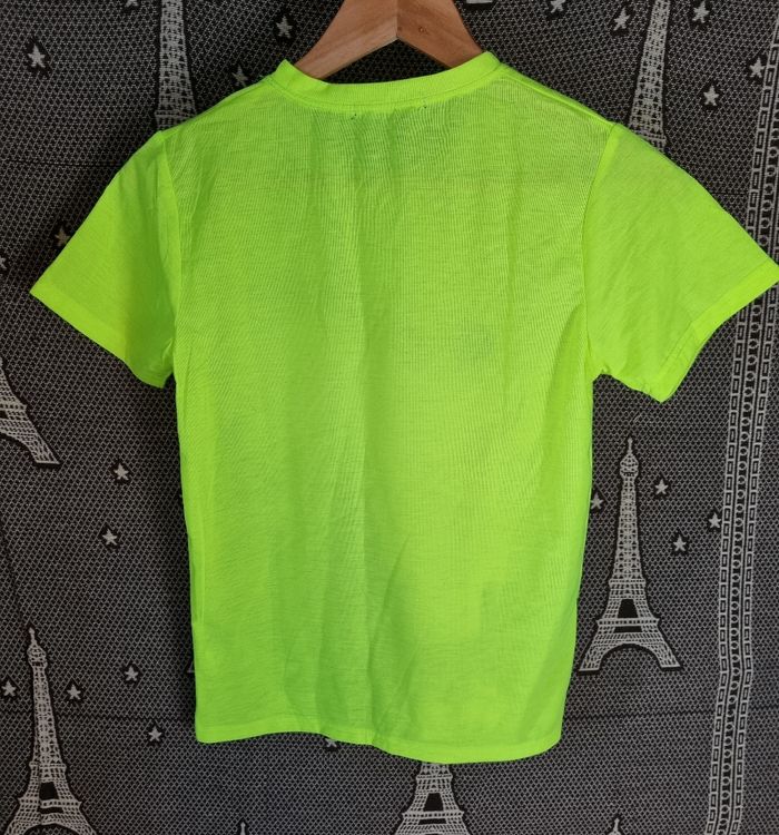 T-shirt jaune fluo avec skateboard à sequins réversible 12ans - photo numéro 6