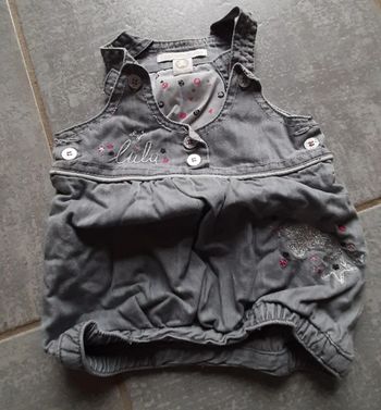 Salopette jupe jeans lulu Castagnette 3mois