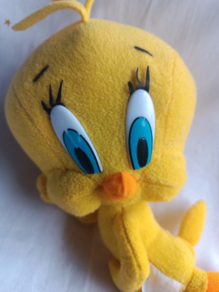 Peluche plush titi Grosminet allongé couché Looney Tunes toons figurine massue masse marteau - photo numéro 9