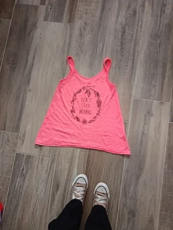Débardeur rose fluo femme