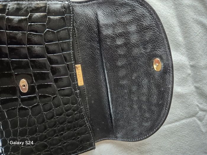 Sac vintage crocodile en cuir pourchet - photo numéro 9