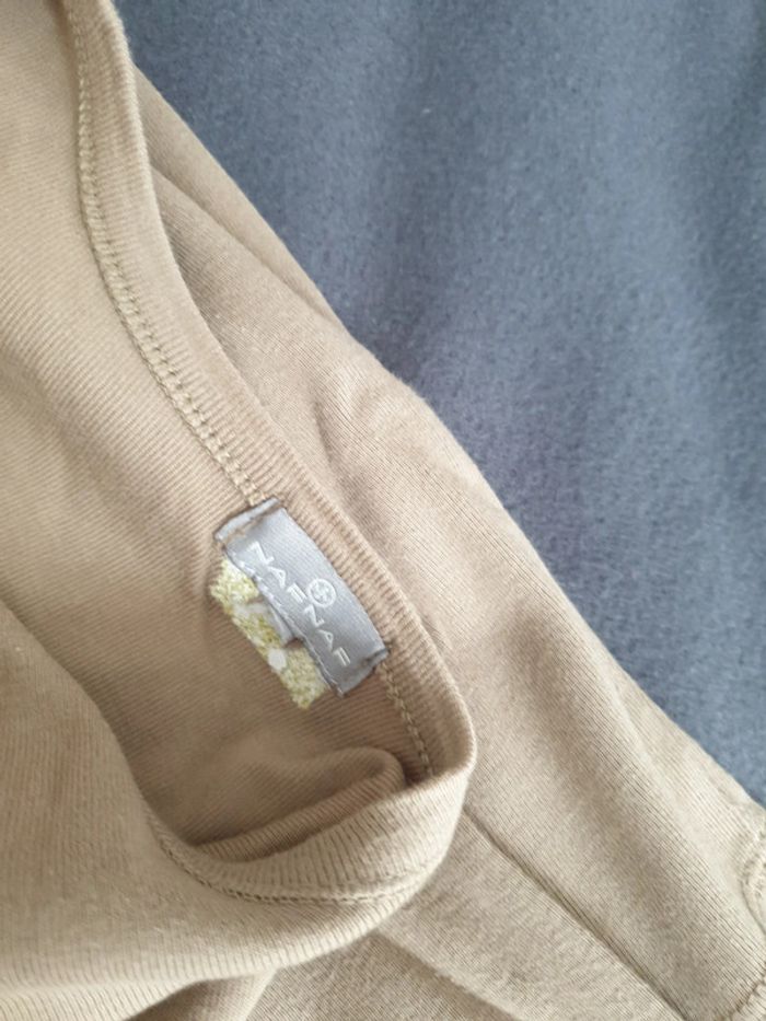 Haut Tee-shirt kaki col rond marque Naf Naf taille S - photo numéro 3