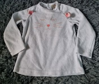 Pull de pyjama tête de chat 36mois 98cm