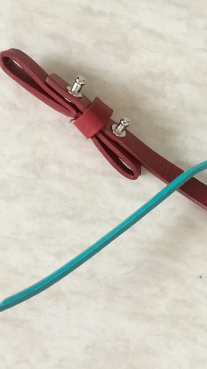 Lot de 2 ceintures rouge ou turquoise - photo numéro 3