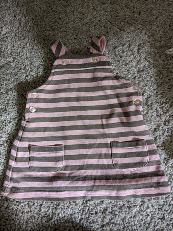 Robe rayée naissance en coton