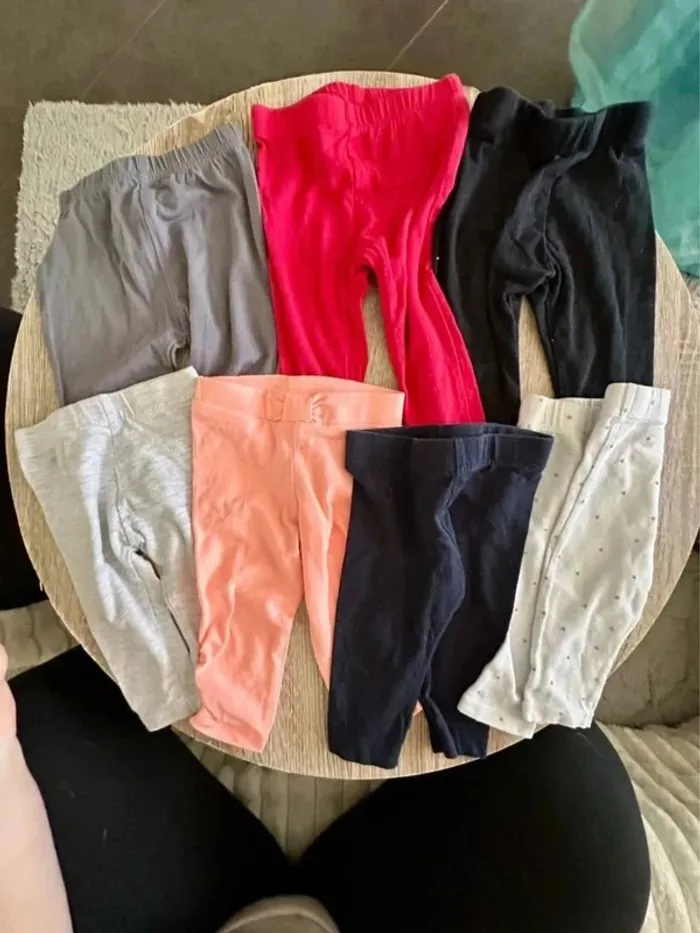 Lot 7 leggings fille 6 mois - photo numéro 2