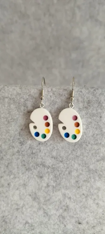 🍄 Boucles d’oreilles ▪ palette de peintre