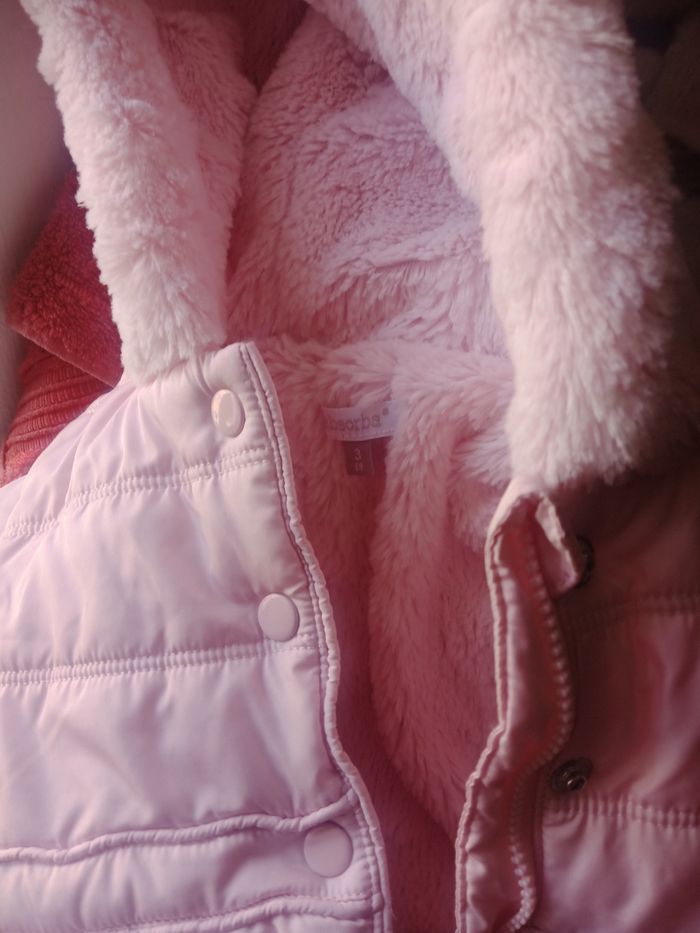 Doudoune rose avec moufles - photo numéro 6