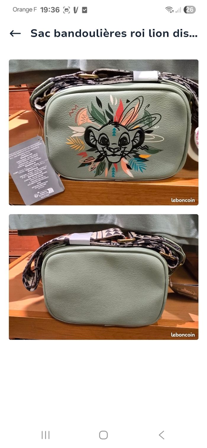 Sac bandoulière disneyland paris