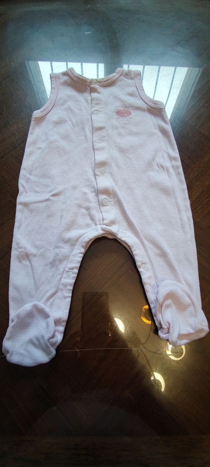 Ensemble grenouillère+ gilet Petit Bateau 6 mois - photo numéro 5