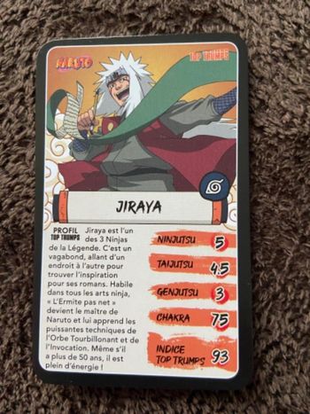 Jiraya Naruto top trumps 2024 Burger King