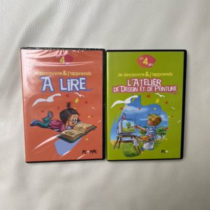 2 Cd éducatifs pour PC dès 4 ans un neuf sous blister et l’autre en état neuf