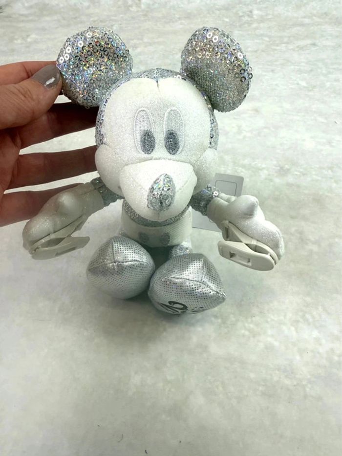 Peluche d’épaule Disney Mickey Sequin argent 20th anniversary Tokyo Disneyland - photo numéro 14